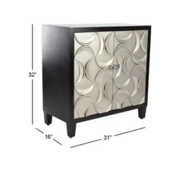 Modern Crescent Moon Pattern Wood Rectangle Cabinet Black - Olivia & May 21 Modern Crescent Moon Pattern Wood Rectangle Cabinet Black - Olivia & May -Furniture Series Store GUEST 40b9990c f879 47ff 8377 ceec74080968