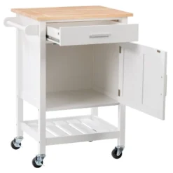 Sage Wood Kitchen Cart White - CorLiving -Furniture Series Store GUEST 413293dc 24b0 4e72 a8a8 dfaf31f26388