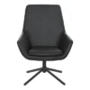Tubby Chair With Black Base Faux Leather Black - OSP Home Furnishings