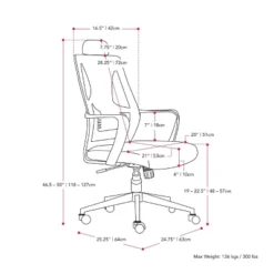 Workspace Mesh Back Office Chair - CorLiving -Furniture Series Store GUEST 426989b4 7ff0 4985 b6ed 3c6aaea25e03