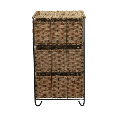 Household Essentials 3 Drawer Chest Rattan 4 Household Essentials 3 Drawer Chest Rattan - Image 4