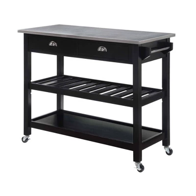 American Heritage 3 Tier Stainless Steel Kitchen Cart With Drawers - Breighton Home 10 American Heritage 3 Tier Stainless Steel Kitchen Cart With Drawers - Breighton Home - Image 10