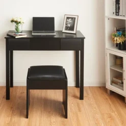 Costway Black Vanity Dressing Table Furniture Stool Storage Box -Furniture Series Store GUEST 4562e9c0 5199 4e33 a95f c67ac4871c70