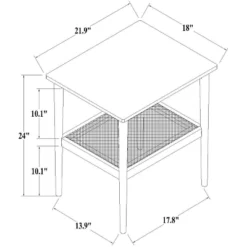 Wood & Cane Square Accent Side Table - Hearth & Hand™ With Magnolia -Furniture Series Store GUEST 46b28839 eb42 4b32 a0f7 6d40fd6b5238