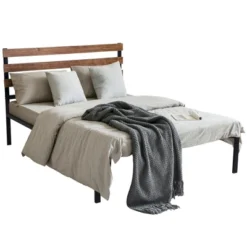 Costway Twin Size Metal Platform Bed Frame Mattress Foundation Wooden Headboard -Furniture Series Store GUEST 46efce4a f673 45a9 b3a4 0e2ece3ac832