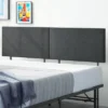 SmartBase With Upholstered Headboard Bed Black - Zinus