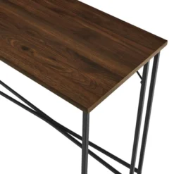 Maxwell Modern Glam Simple Y Leg Writing Desk Dark Walnut - Saracina Home -Furniture Series Store GUEST 4858e0bf 490a 46dc a55e f2dc7d209800