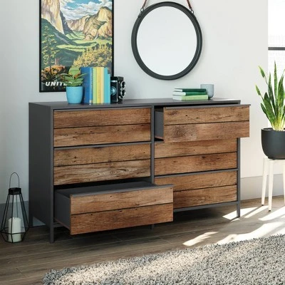 Boulevard 6 Drawer Horizontal Dresser With Metal Frame Black - Sauder 2 Boulevard 6 Drawer Horizontal Dresser With Metal Frame Black - Sauder - Image 2