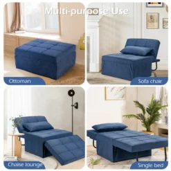 Costway 4 In 1 Multi-Function Sofa Bed Convertible Sleeper Folding Ottoman 18 Costway 4 In 1 Multi-Function Sofa Bed Convertible Sleeper Folding Ottoman -Furniture Series Store GUEST 4afceeb5 17f7 461f aac5 9d8d33ec245b