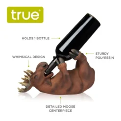 True Mischievous Moose Polyresin Wine Bottle Holder Set Of 1, Brown, Holds 1 Standard Wine Bottle, Brown Finish 8 True Mischievous Moose Polyresin Wine Bottle Holder Set Of 1, Brown, Holds 1 Standard Wine Bottle, Brown Finish -Furniture Series Store GUEST 4be0e06a 1e59 4beb 970f 01d5e884a1f9