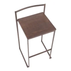 Set Of 2 Fuji Industrial Stackable Barstools - LumiSource -Furniture Series Store GUEST 4be6c83d e99c 4c76 86d8 dda437af1149