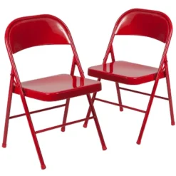 Flash Furniture 2 Pack HERCULES Series Double Braced Metal Folding Chair -Furniture Series Store GUEST 4c221c5f 7377 4692 8b59 87cd738d11ed