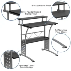 Flash Furniture Work From Home Kit - Black Computer Desk, Ergonomic Mesh Office Chair And Locking Mobile Filing Cabinet With Side Handles -Furniture Series Store GUEST 4e6493de c2df 4cb1 a794 17890c6819b1