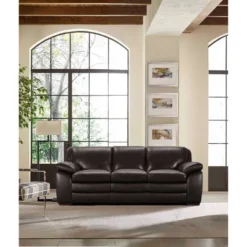 Foley Contemporary Sofa Genuine Leather Dark Brown - Armen Living -Furniture Series Store GUEST 4e9add0d 57c1 43b4 8dba 96b992bf868d