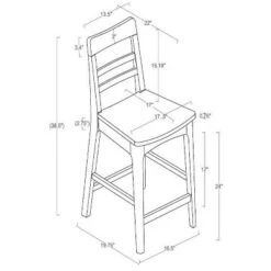2pk Wood Ladder Back Counter Stool - Hearth & Hand™ With Magnolia -Furniture Series Store GUEST 501b822c a2fd 461d aa13 130aba448f95