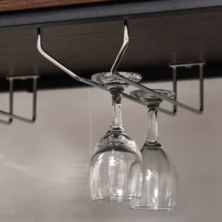 HOMCOM Industrial Wine Rack With 11-Bottles Holder, Free Standing Wine Shelf With Glass Holders For Home Bar, Kitchen, Dark Brown -Furniture Series Store GUEST 50379427 ad0c 4109 96a9 a38f789883e8