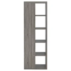 70.75" Rustic 5 Shelf Bookcase Weathered Gray - Coaster -Furniture Series Store GUEST 503f0e55 2145 4bad 9844 59d2f23c0a9f