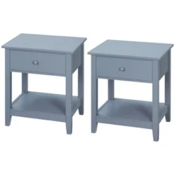 HOMCOM Side Table, Modern End Table With Storage Drawer And Shelf, Nightstand For Bedroom, Or Living Room, Set Of 2, Gray 7 HOMCOM Side Table, Modern End Table With Storage Drawer And Shelf, Nightstand For Bedroom, Or Living Room, Set Of 2, Gray -Furniture Series Store GUEST 5095a3de ce1f 4fac 831e 50349ecf4bba