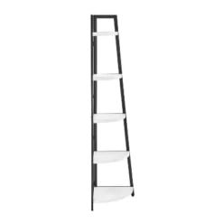 70" Free Standing 5 Tier Pyramid Corner Shelf - Danya B. -Furniture Series Store GUEST 523e8689 4b8f 42b3 b17b f9ce03eaece3
