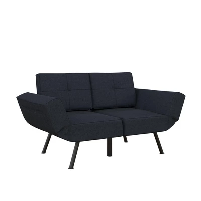 RealRooms Euro Upholstered Tufted Loveseat Futon With Storage Pockets 10 RealRooms Euro Upholstered Tufted Loveseat Futon With Storage Pockets - Image 10