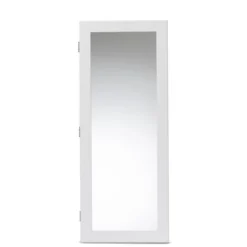 Pontus Wood Wall-Mountable Jewelry Armoire With Mirror - Baxton Studio -Furniture Series Store GUEST 52e5db1b f444 44a2 865f 6d3687fabb3c