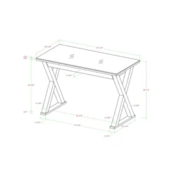 Glass Top Writing Desk With Drawer - Saracina Home -Furniture Series Store GUEST 5456d748 0554 4df0 9f07 0694262f7d0c