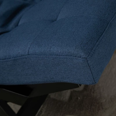 HOMCOM Single Person 3 Position Convertible Chaise Lounger Sofa Bed With 2 Large Pillows And Oak Frame 5 HOMCOM Single Person 3 Position Convertible Chaise Lounger Sofa Bed With 2 Large Pillows And Oak Frame - Image 5