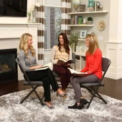 4pk Padded Commercial Grade Folding Chair Gray - Lifetime -Furniture Series Store GUEST 5517e08e dd90 4ecd 89ac c197b3934df6