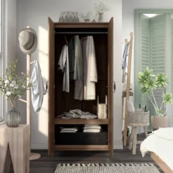 Andreasson Wardrobe Closet Distressed Walnut - HOMES: Inside + Out -Furniture Series Store GUEST 55421d8e 0399 4bb1 9f96 54028379035a