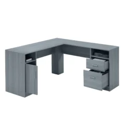 Functional L Shaped Desk With Storage Gray - Techni Mobili -Furniture Series Store GUEST 55815943 fcdb 40fc 9fff ee7f151e6f01