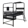 Twin Contra Customizable Mid-Sleeper Gaming Bed With TV Mount For TVs Up To 32" Black - X Rocker