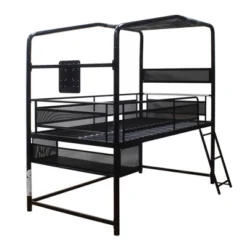 Twin Contra Customizable Mid-Sleeper Gaming Bed With TV Mount For TVs Up To 32" Black - X Rocker