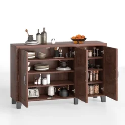 Costway 3-Door Buffet Sideboard Storage Credenza Cabinet Console Adjustable Shelf Brown/White Wash 19 Costway 3-Door Buffet Sideboard Storage Credenza Cabinet Console Adjustable Shelf Brown/White Wash -Furniture Series Store GUEST 5605ad46 8ced 4d25 a7e3 1d2baefed09b