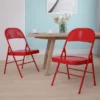 Flash Furniture 2 Pack HERCULES Series Double Braced Metal Folding Chair