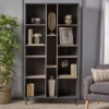 77" Imogen Modern Two-Toned Bookshelf Gray Oak - Christopher Knight Home