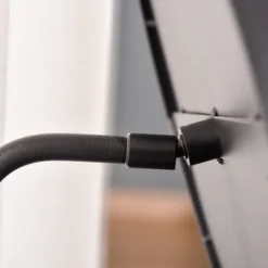 HOMCOM Modern Glasstop Vanity Table With Mirror, Makeup Dressing Table With Rotating Round Mirror, Shelves For Perfumes, Cosmetics, Lotions, Black -Furniture Series Store GUEST 586fac35 1411 4467 a438 87c62b1ac0dc