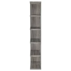 70.75" Rustic 5 Shelf Bookcase Weathered Gray - Coaster -Furniture Series Store GUEST 58a37799 badb 4cdf 8256 0494f9293af0