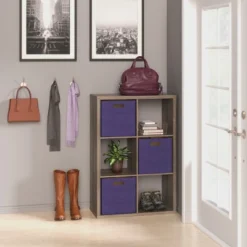 ClosetMaid 6 Cube Organizer Shelf In Graphite Gray Finish - ClosetMaid