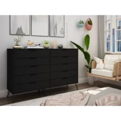 Rockefeller 10 Drawer Double Tall Dresser - Manhattan Comfort -Furniture Series Store GUEST 5a633da4 6a00 4b79 b657 e24b88927156
