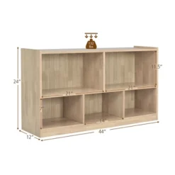 Costway Kids 5-Cube Storage Cabinet 2-Shelf Wood Bookcase Organizer Natural -Furniture Series Store GUEST 5a6535b3 15af 44da a550 55fdfaf3302d