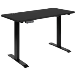 Flash Furniture 48" Wide Black Electric Height Adjustable Standing Desk With Mid-Back Black LeatherSoft And Chrome Executive Swivel Office Chair -Furniture Series Store GUEST 5a819894 2715 4d40 986b b37dae6145e0 1