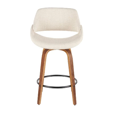 Set Of 2 Fabrico Mid Century Modern Counter Height Barstool - LumiSource 5 Set Of 2 Fabrico Mid Century Modern Counter Height Barstool - LumiSource - Image 5