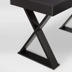 Folio Cross Leg Farmhouse Desk Rich Brown - CorLiving -Furniture Series Store GUEST 5ae3c82d 4f80 469d 88a1 006cb1c12c1e