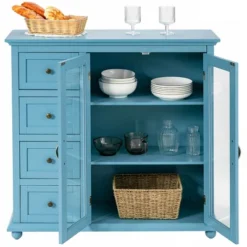 Costway Buffet Sideboard Table Kitchen Storage Cabinet W/ Drawers & Doors WhiteBlueGreen 19 Costway Buffet Sideboard Table Kitchen Storage Cabinet W/ Drawers & Doors WhiteBlueGreen -Furniture Series Store GUEST 5af32259 9dd9 4d9d 8a23 924359ae8002