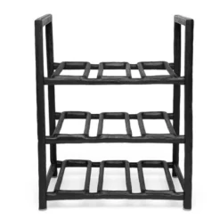 BIRDROCK HOME Bottle Rack - Black - Holder (9 Bottle) -Furniture Series Store GUEST 5b062edd 5a79 4ed9 a984 b7278ee6a77e