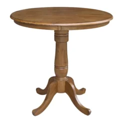 36" Round Top Pedestal Table - Pecan - International Concepts -Furniture Series Store GUEST 5bd51227 64de 45a5 9668 6e1e63f887ec