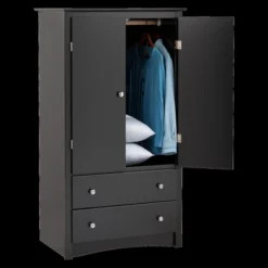 Clothing Armoire Black - Prepac -Furniture Series Store GUEST 5bf1c9b4 64f3 43e3 bb88 33023db64932