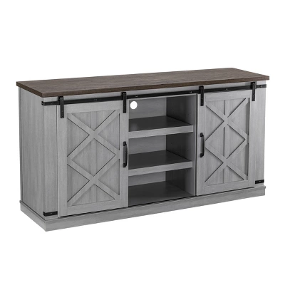 58" TV Stand For TVs Up To 65" Gray - Home Essentials 3 58" TV Stand For TVs Up To 65" Gray - Home Essentials - Image 3