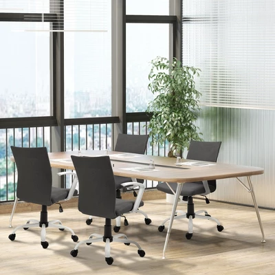 Vinsetto Mid Back Home Office Chair With Adjustable Height, High Armrests And Rocking Function 2 Vinsetto Mid Back Home Office Chair With Adjustable Height, High Armrests And Rocking Function - Image 2