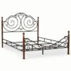 Reagan Graceful Scroll Bronze Iron Bed - Inspire Q